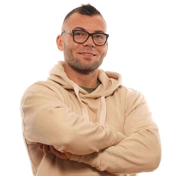 Okulary oprawki Męskie Zegna Couture Brązowe