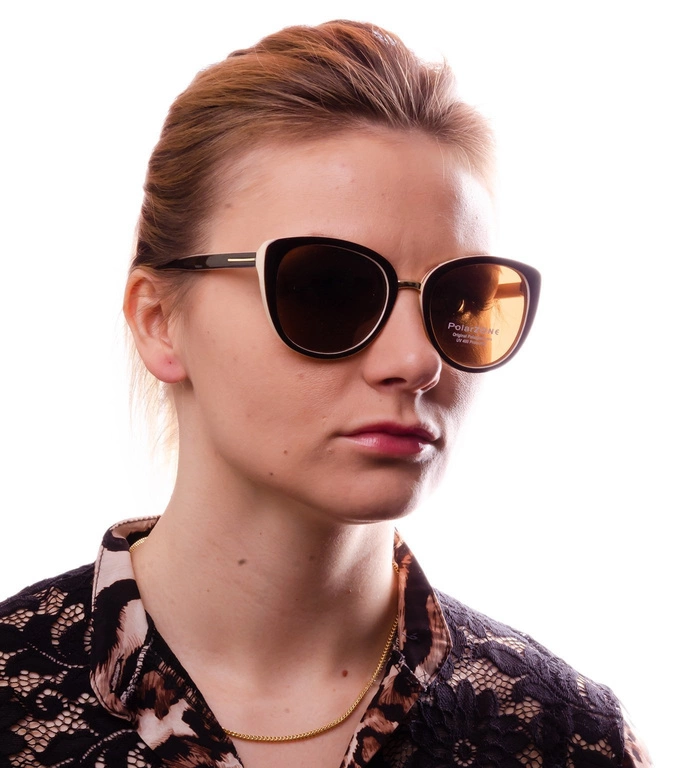 Okulary Przeciwsłoneczne PolarZONE PZ-728-15 brązowo-beżowe