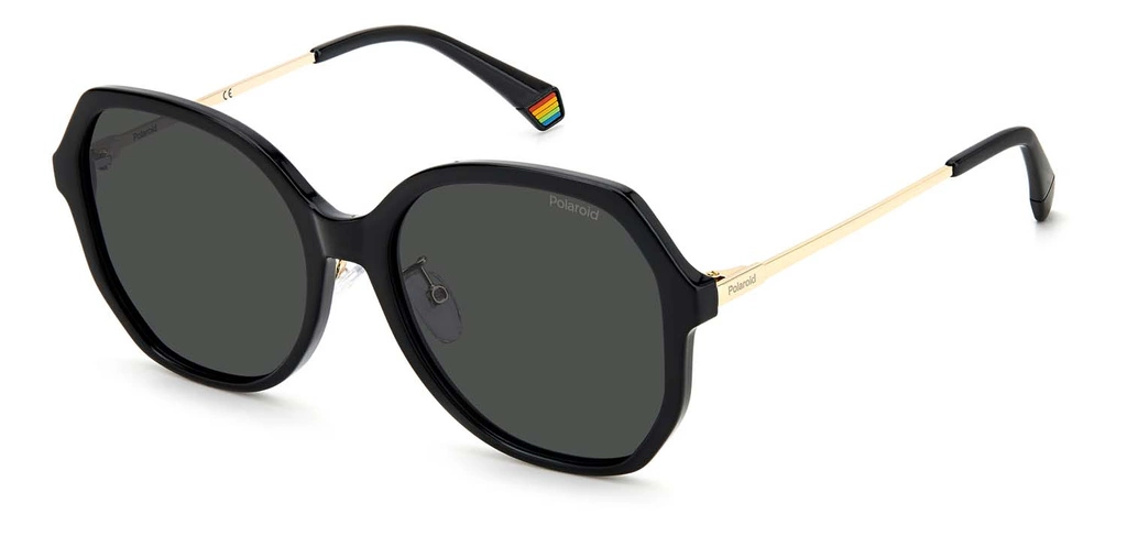 Okulary przeciwsłoneczne damskie Polaroid PLD 6177/G/S 80757M9 Czarne
