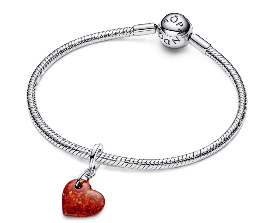 Charms Pandora 793348C01 zawieszka opalizujące czerwone serce