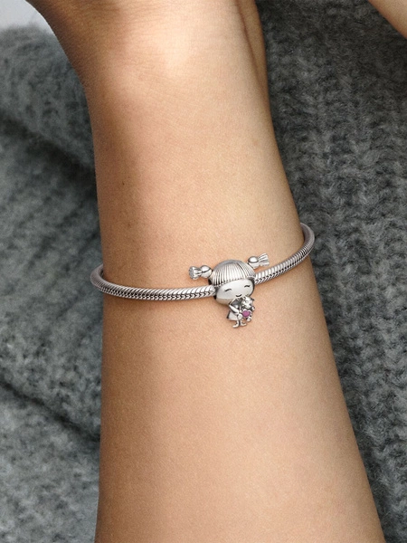 Charms Pandora 798016EN160 Dziewczynka z warkoczykami