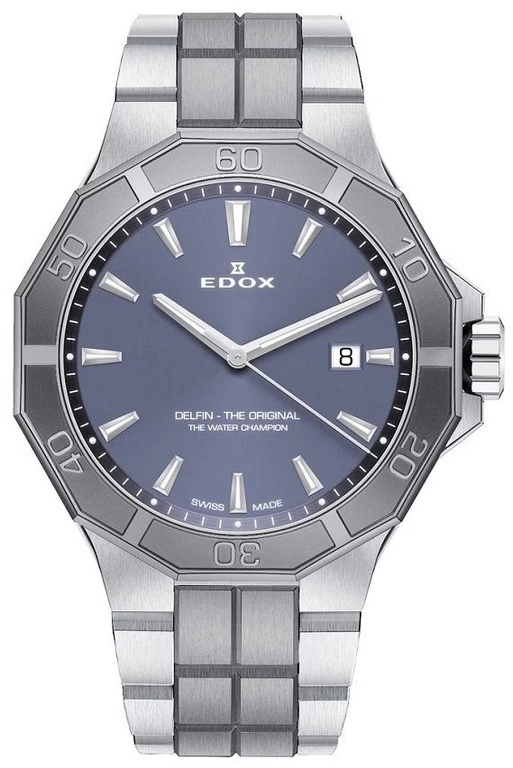 Zegarek męski EDOX 53021 3GM GIN Delfin The Original Date 
