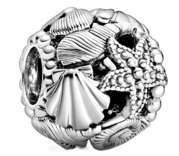 Charms Pandora 798950C00 Ażurowy Rozgwiazda, muszle i serca