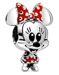 Charms Pandora 798880C02 Disney Myszka Minnie z sukienką i kokardą w grochy