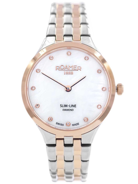 Zegarek damski ROAMER 512847 49 89 20 Slim-Line Diamond