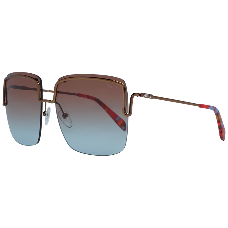 Okulary przeciwsłoneczne damskie Emilio Pucci EP0116 36F 62 Brązowe
