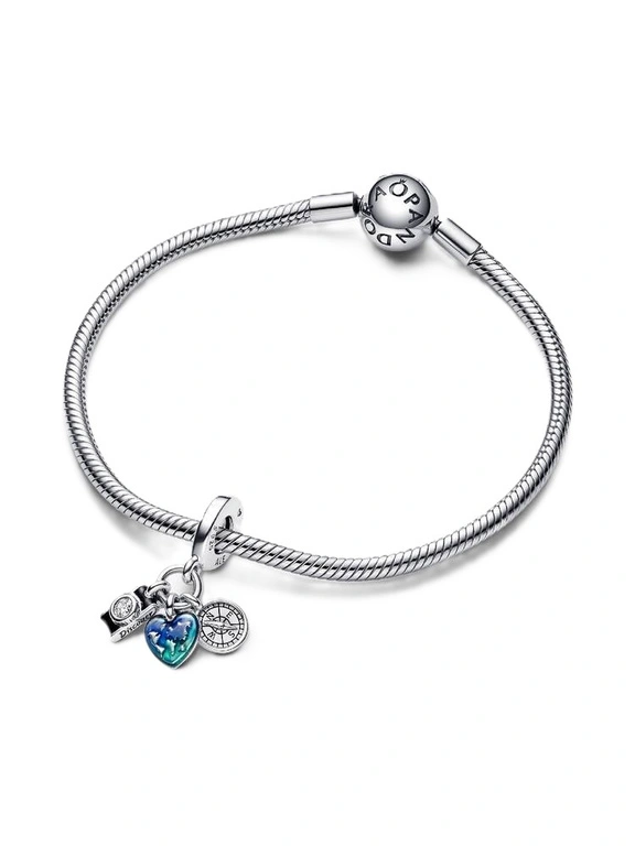 Charms Pandora Zawieszka Aparat, Serce i Kompas 792703C01