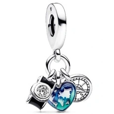 Charms Pandora Zawieszka Aparat, Serce i Kompas 792703C01