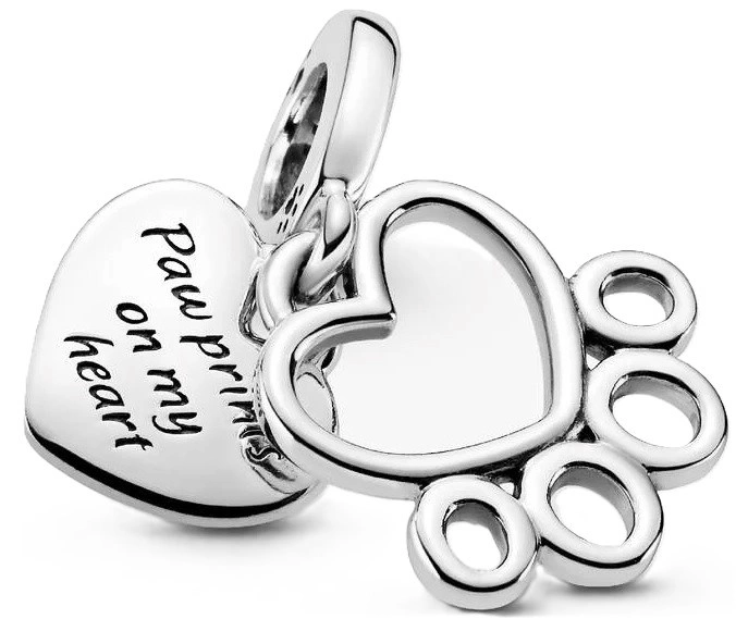 Charms Pandora Zawieszka Serca i odciski łap 799360C00