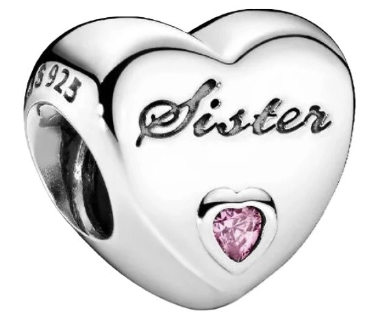 Charms Pandora Serce dla siostry 791946PCZ