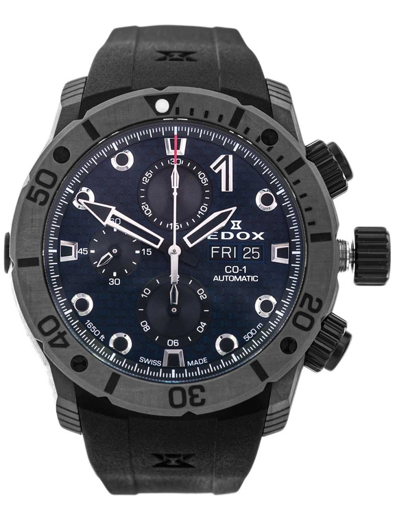 Zegarek męski EDOX 01125 CLNGN BUNN CO-1 Carbon Chronograph Automatic