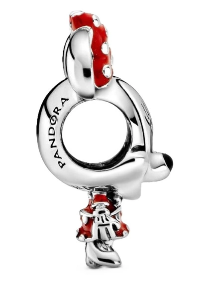 Charms Pandora 798880C02 Disney Myszka Minnie z sukienką i kokardą w grochy
