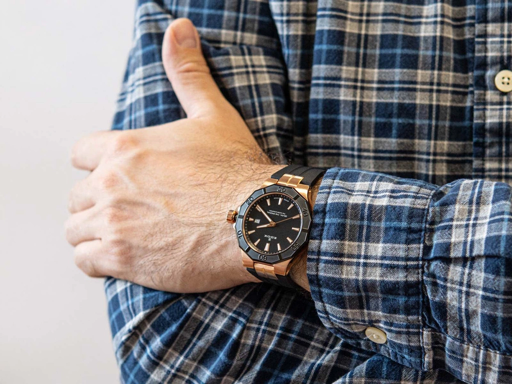 Zegarek męski EDOX 53021 37RNCA NIR Delfin The Original Date