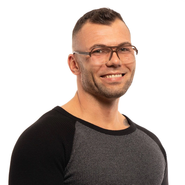 Okulary oprawki męskie Gant GRA133 H23 56 Brązowe