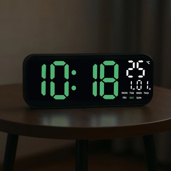 Zegar JVD DH9016.2 TERMOMETR, KALENDARZ, ALARM, PODŚWIETLENIE