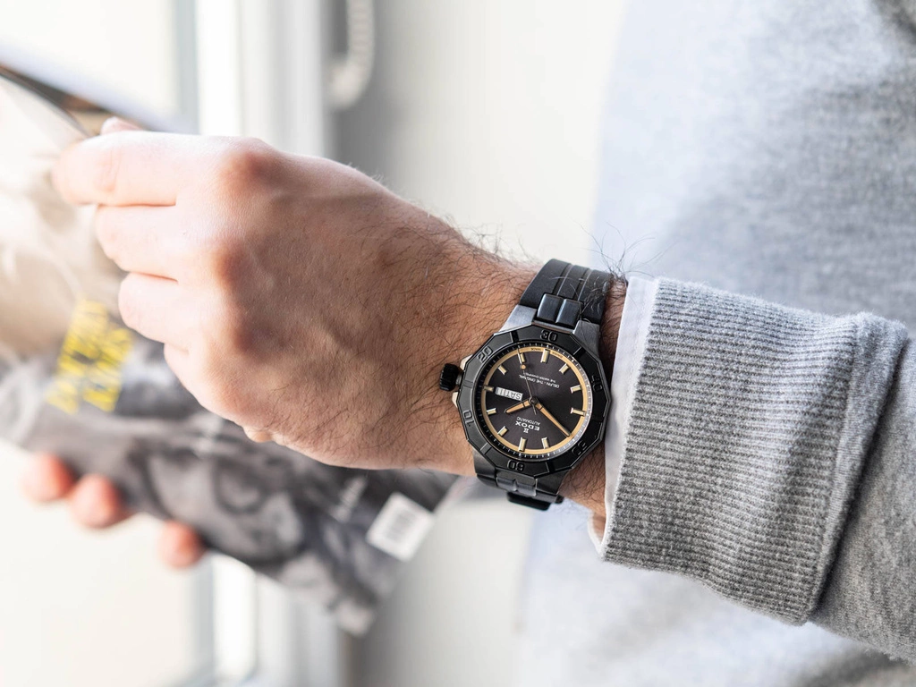 Zegarek męski EDOX 88008 37GNCA GBEI Delfin the Original Day Date Automatic