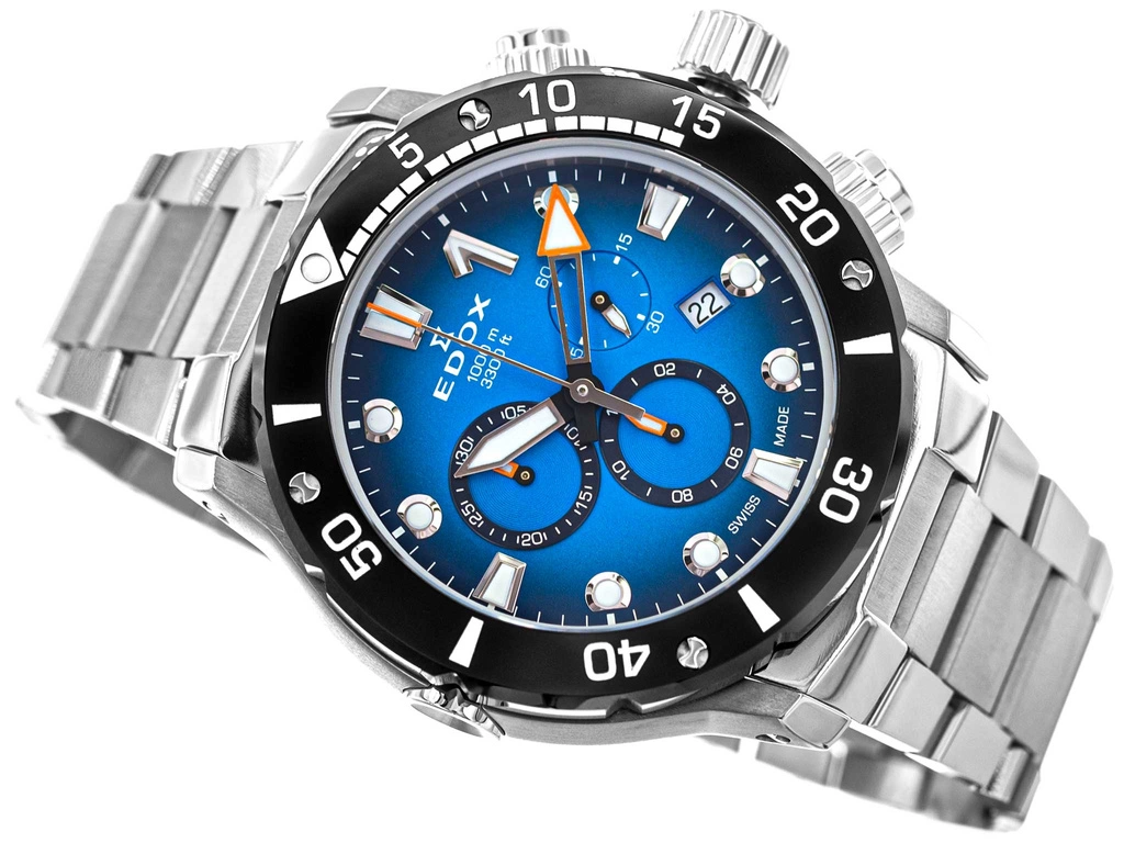 Zegarek męski EDOX 10242 TINM BUIDN CO-1 Chronograph