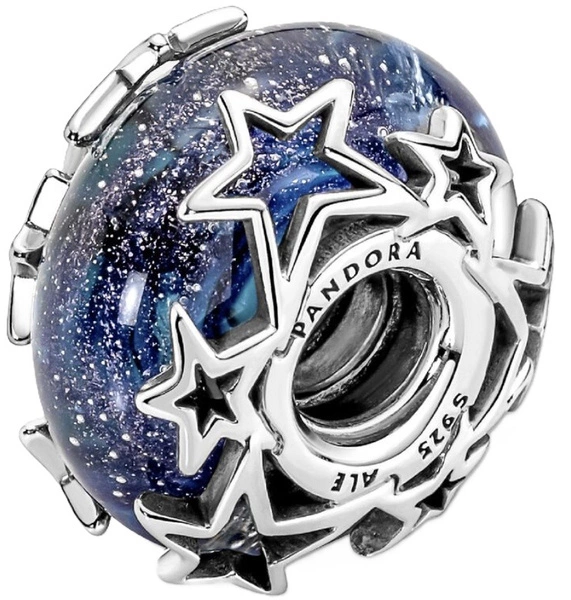 Charms Pandora 790015C00 Murano Błękitna galaktyka i gwiazda