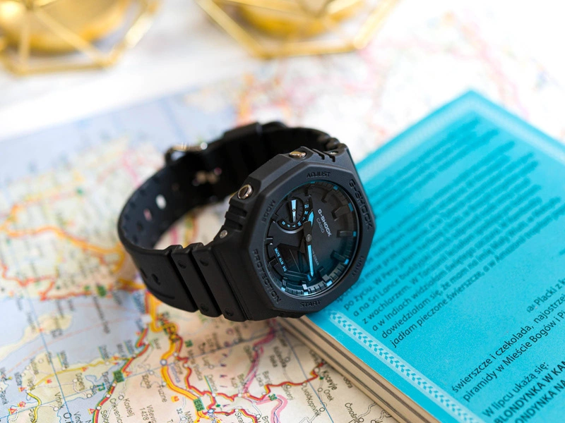 Zegarek męski CASIO G-SHOCK GA-2100-1A2ER Neon Accent Series