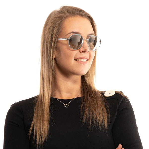 Okulary przeciwsłoneczne damskie Guess GF0367 10X 53 Niebieskie