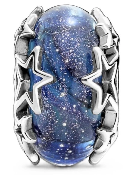 Charms Pandora 790015C00 Murano Błękitna galaktyka i gwiazda