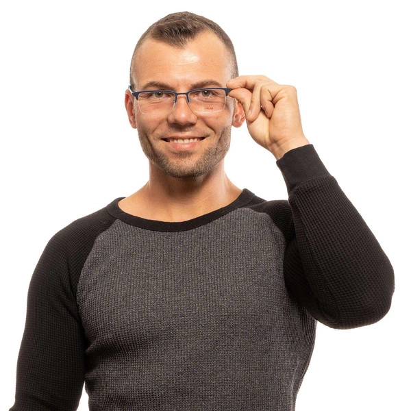 Okulary oprawki Męskie Police VPL290 0KAB 55 Niebieskie