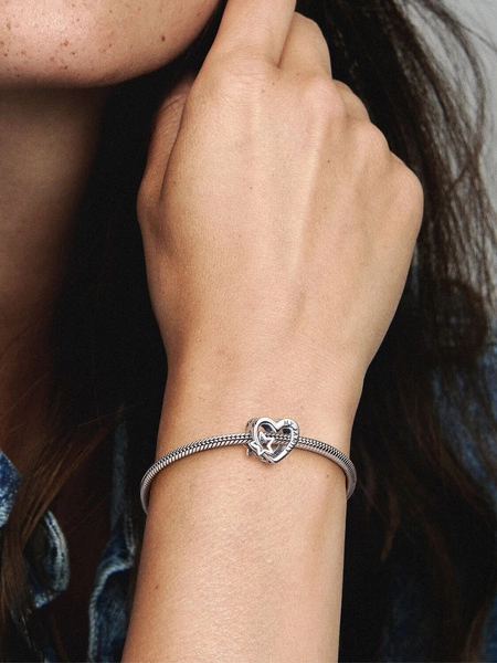 Charms Pandora 792829C00 Ażurowy Serce i Gwiazda
