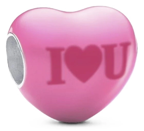 Charms Pandora Zmieniający kolor charms w kształcie serca z ukrytym przesłaniem 793087C01