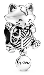 Charms Pandora 799535C00 Kotek i kłębek wełny