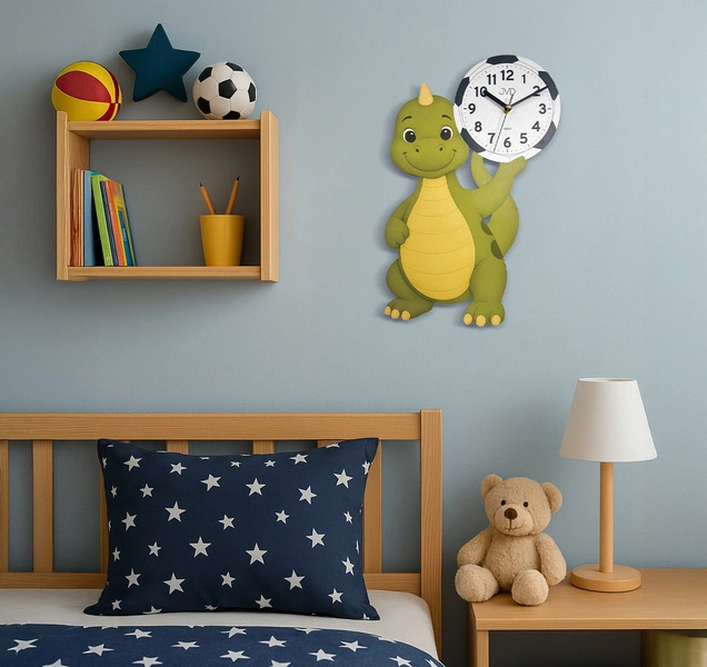 Zegar JVD HJ111 Dinozaur Dziecięcy Cichy mechanizm