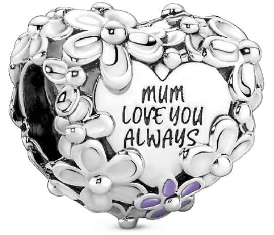 Charms Pandora Serce mamy ze stokrotką 791155C01