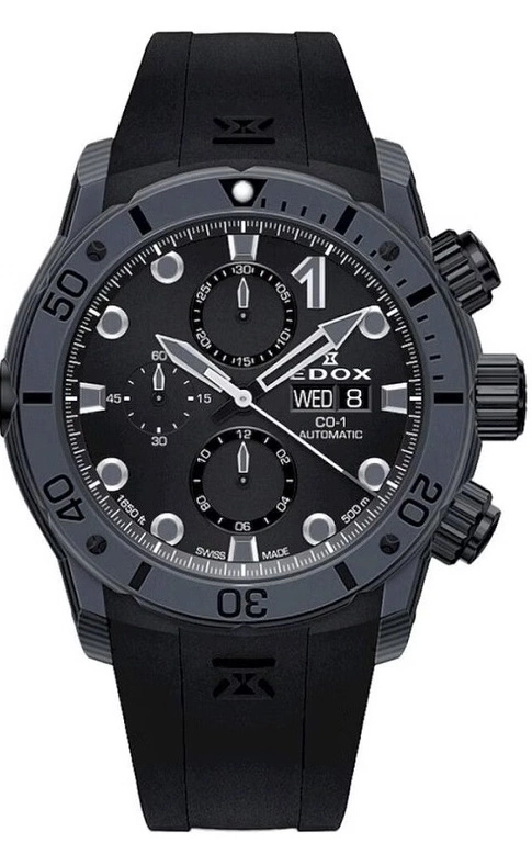 Zegarek męski EDOX 01125 CLNGN NING CO-1 Carbon Chronograph Automatic