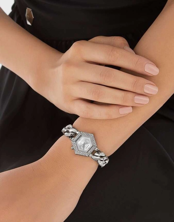 Zegarek damski PHILIPP PLEIN PWWBA0123 The Hexagon Groumette Perpetual Bling