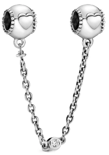 Łańcuszek zabezpieczający Pandora z motywem wypukłych serc 796457CZ-05