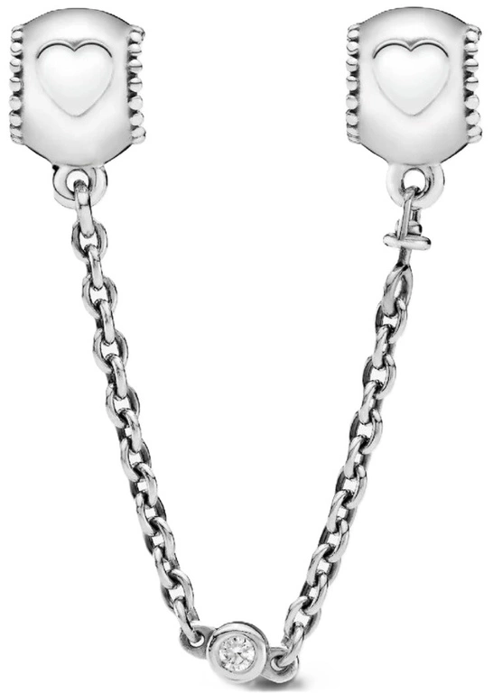 Łańcuszek zabezpieczający Pandora z motywem wypukłych serc 796457CZ-05
