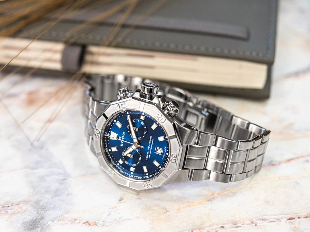 Zegarek męski EDOX 10113 3M BUIN Delfin The Original Chronograph