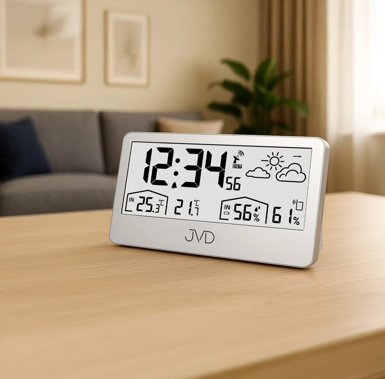 Stacja pogody JVD RB3407.2 Radio Controlled Higrometr Czujnik Zewnętrzny