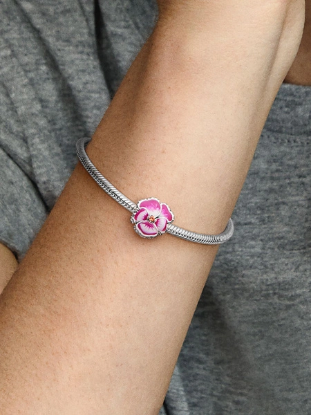 Charms Pandora 790777C01 różowy bratek