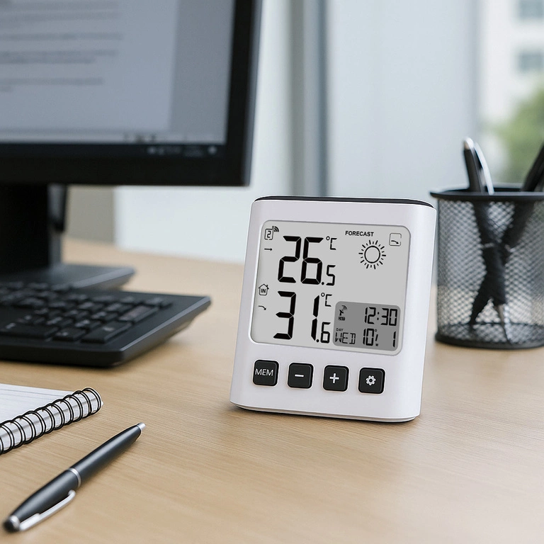 Stacja pogody JVD RB777 Kalendarz Pogoda Radio Control Czujnik