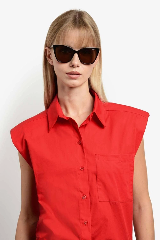 Okulary przeciwsłoneczne damskie Polaroid PLD 4181/S 08656SP Brązowe