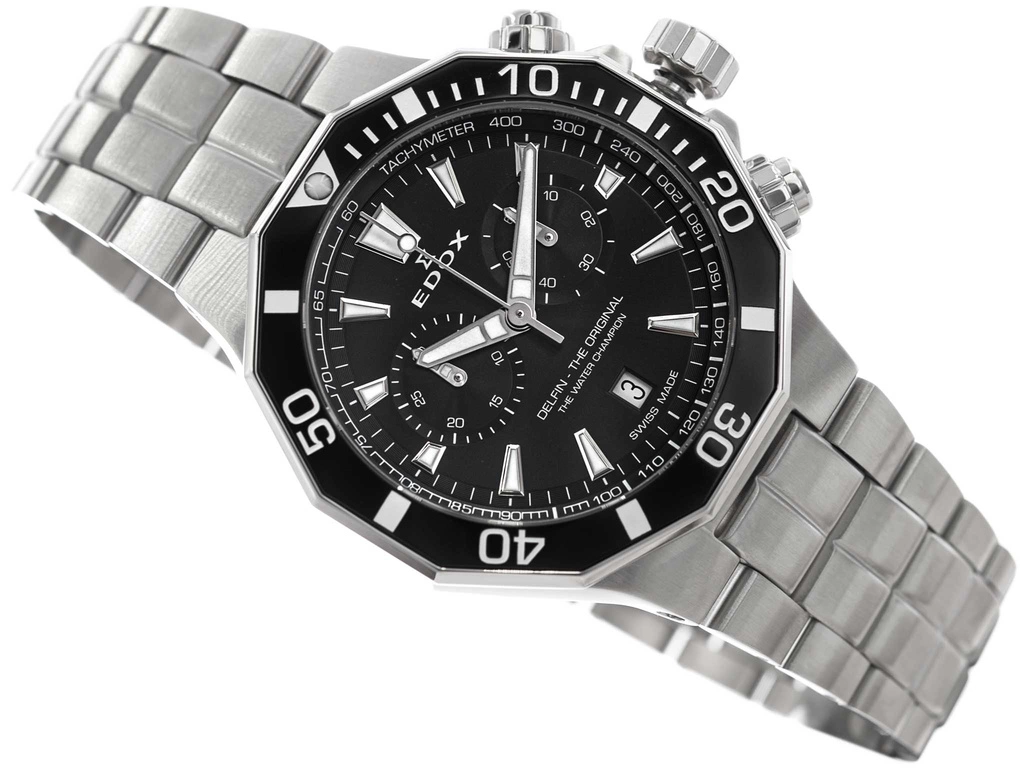 Zegarek męski EDOX 10112 3NM NIN Delfin The Original Chronograph