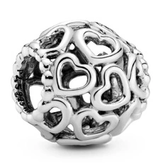 Charms Pandora 790964 ażurowe serduszka