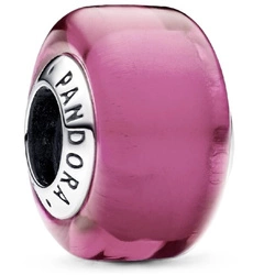 Charms Pandora 793107C00 mały z różowego szkła Murano