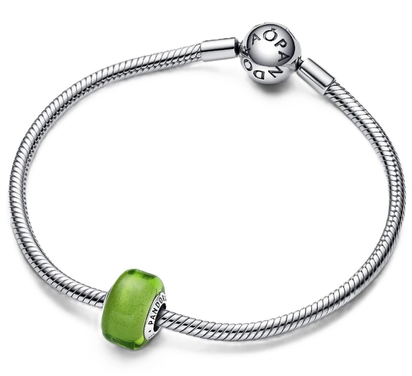 Charms Pandora mały z zielonego szkła Murano 793106C00