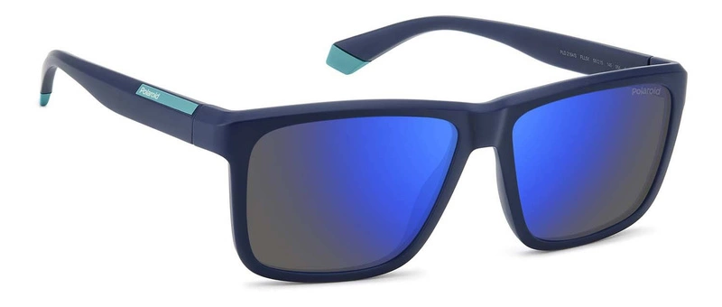 Okulary przeciwsłoneczne męskie Polaroid PLD 2164/S FLL585X Niebieskie