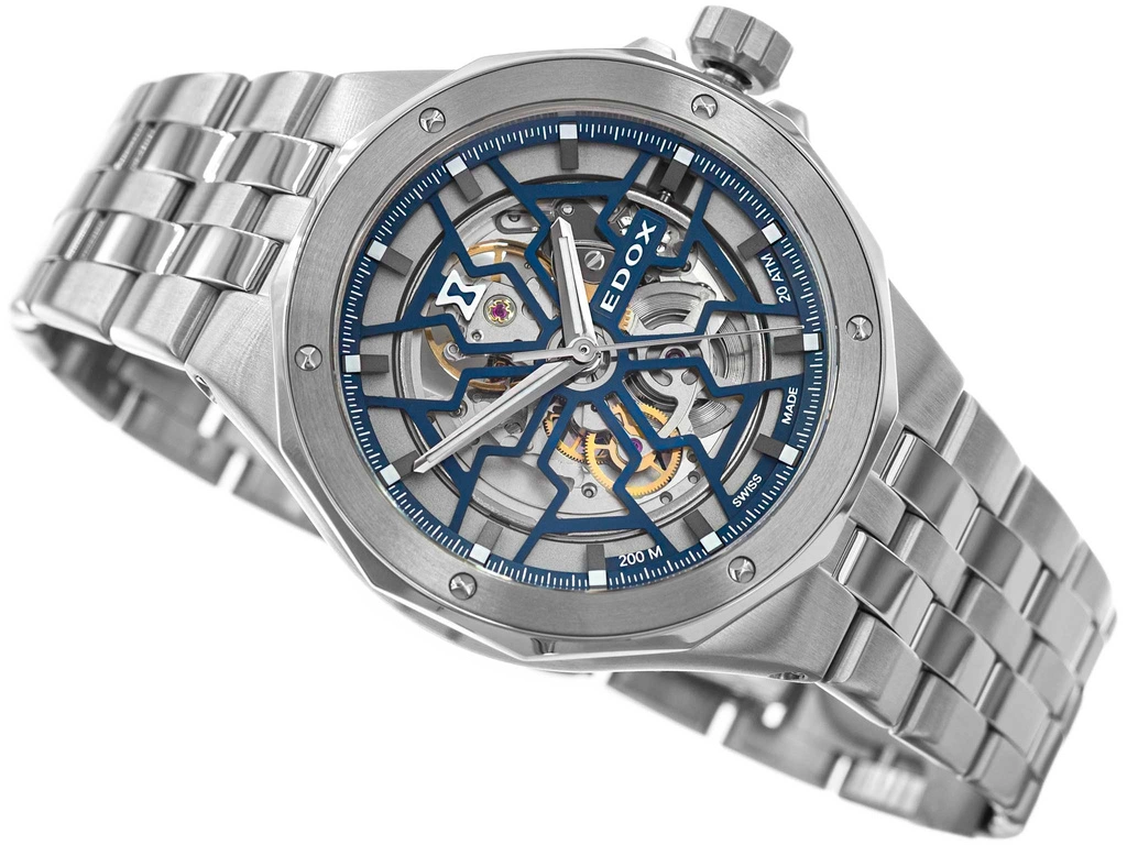 Zegarek męski EDOX 85303 3M BUIGB Delfin the Original Mecano
