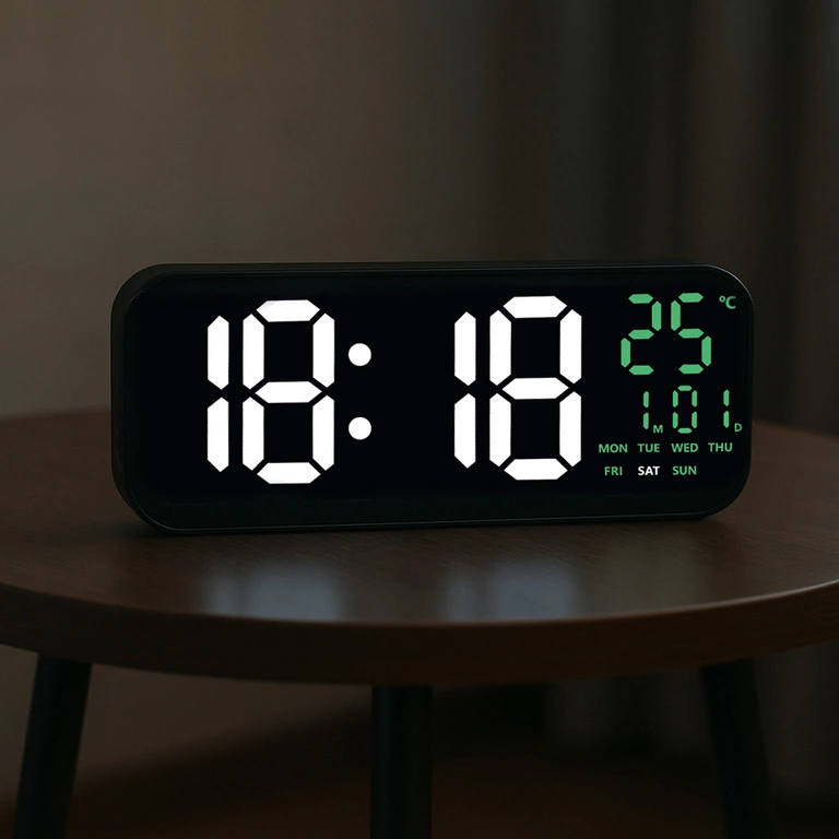 Zegar JVD DH9016.4 TERMOMETR, KALENDARZ, ALARM, PODŚWIETLENIE