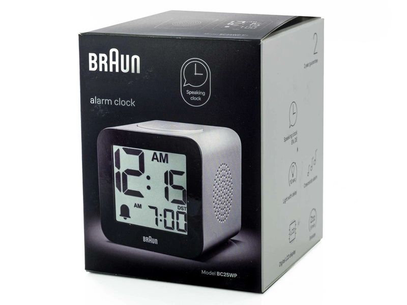 Budzik Braun BC25BP Mówiący Drzemka