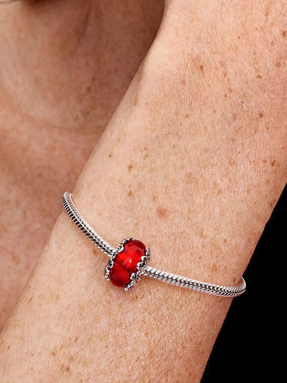 Charms Pandora 793597C00 ze szkła Murano Świąteczna magia