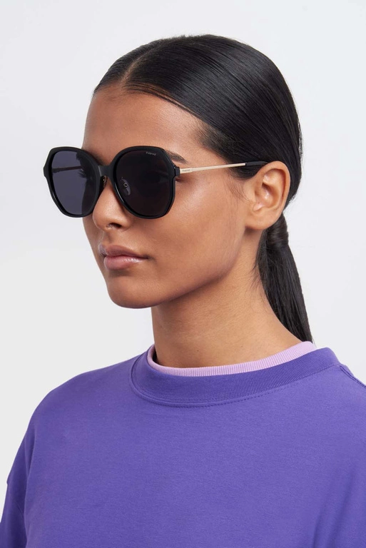 Okulary przeciwsłoneczne damskie Polaroid PLD 6177/G/S 80757M9 Czarne